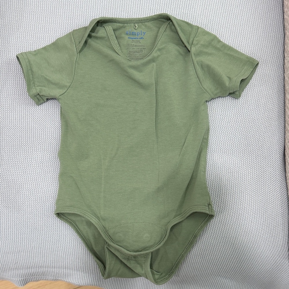Magnetic Me Green Magnetic Close Onesie